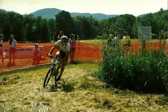 Racing in the grass at Catamount around 1992. (Photo by Brett Batchelder)